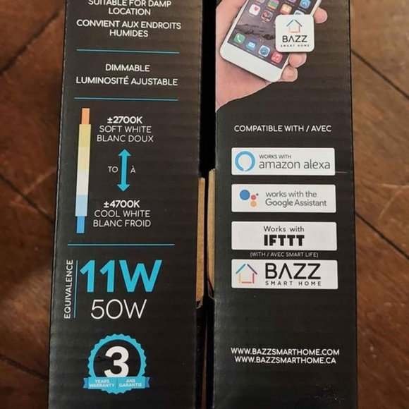 BAZZ 4" Smart Wi-Fi Color + White LED Recessed Light Fixture - Picture 7 of 7